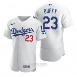 Camiseta Beisbol Hombre Los Angeles Dodgers Danny Duffy Autentico Primera Blanco