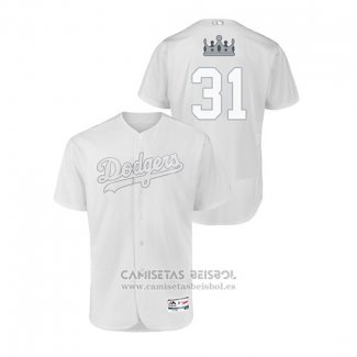 Camiseta Beisbol Hombre Los Angeles Dodgers Joc Pederson 2019 Players Weekend Autentico Blanco