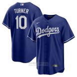 Camiseta Beisbol Hombre Los Angeles Dodgers Justin Turner Azul Alterno Replica Azul