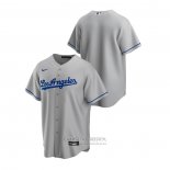 Camiseta Beisbol Hombre Los Angeles Dodgers Replica Road Gris