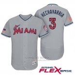 Camiseta Beisbol Hombre Miami Marlins 2017 Estrellas y Rayas Adeiny Hechavarria Gris Flex Base