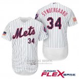 Camiseta Beisbol Hombre New York Mets 2017 Estrellas y Rayas Noah Syndergaard Blanco Flex Base