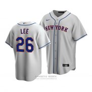 Camiseta Beisbol Hombre New York Mets Khalil Lee Replica Road Gris