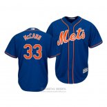 Camiseta Beisbol Hombre New York Mets Royal James Mccann Cool Base Azul