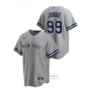 Camiseta Beisbol Hombre New York Yankees Aaron Judge Replica Road Gris