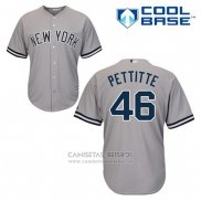 Camiseta Beisbol Hombre New York Yankees Andy Pettitte 46 Gris Cool Base