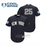 Camiseta Beisbol Hombre New York Yankees Gleyber Torres Cool Base Alterno Entrenamiento de Primavera 2019 Azul