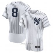 Camiseta Beisbol Hombre New York Yankees Yogi Berra Primera Autentico Retired Blanco