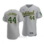 Camiseta Beisbol Hombre Oakland Athletics Jesus Luzardo Autentico Road Gris