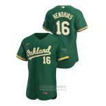 Camiseta Beisbol Hombre Oakland Athletics Liam Hendriks Autentico 2020 Alterno Verde