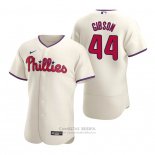 Camiseta Beisbol Hombre Philadelphia Phillies Kyle Gibson Autentico Alterno Crema