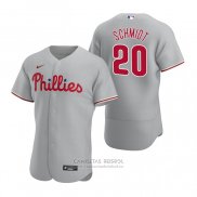 Camiseta Beisbol Hombre Philadelphia Phillies Mike Schmidt Autentico 2020 Road Gris