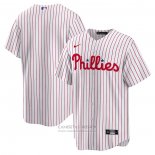 Camiseta Beisbol Hombre Philadelphia Phillies Primera Replica Blanco Rojo