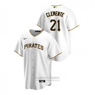 Camiseta Beisbol Hombre Pittsburgh Pirates Roberto Clemente Replica Primera Blanco