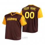 Camiseta Beisbol Hombre San Diego Padres Personalizada Replica Cooperstown Marron