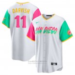 Camiseta Beisbol Hombre San Diego Padres Yu Darvish 2022 City Connect Replica Blanco