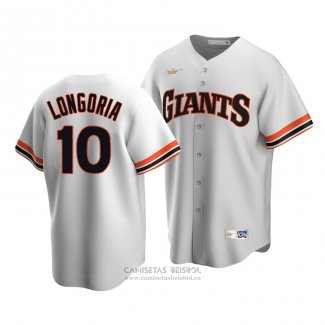 Camiseta Beisbol Hombre San Francisco Giants Evan Longoria Cooperstown Collection Primera Blanco