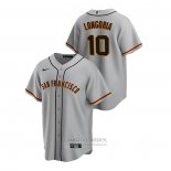 Camiseta Beisbol Hombre San Francisco Giants Evan Longoria Replica Road Gris