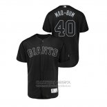 Camiseta Beisbol Hombre San Francisco Giants Madison Bumgarner 2019 Players Weekend Autentico Negro