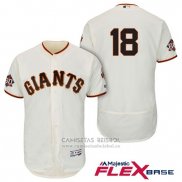 Camiseta Beisbol Hombre San Francisco Giants Matt Cain Crema Primera Flex Base