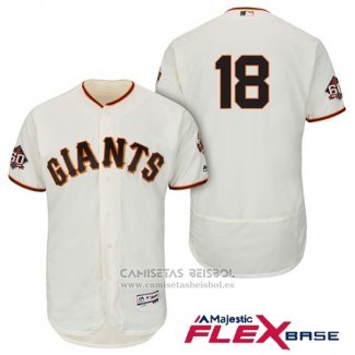 Camiseta Beisbol Hombre San Francisco Giants Matt Cain Crema Primera Flex Base