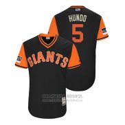 Camiseta Beisbol Hombre San Francisco Giants Nick Hundley 2018 LLWS Players Weekend Hundo Negro