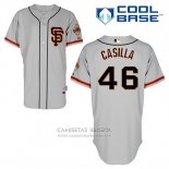 Camiseta Beisbol Hombre San Francisco Giants Santiago Casilla 46 Gris Alterno Cool Base