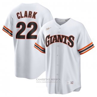 Camiseta Beisbol Hombre San Francisco Giants Will Clark Primera Cooperstown Collection Blanco