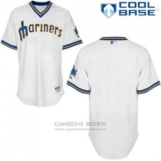 Camiseta Beisbol Hombre Seattle Mariners Blanco Cool Base