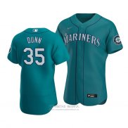 Camiseta Beisbol Hombre Seattle Mariners Justin Dunn Autentico Alterno Verde