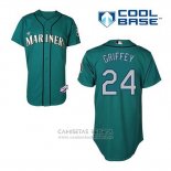Camiseta Beisbol Hombre Seattle Mariners Ken Griffey 24 Verde Alterno Cool Base