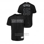 Camiseta Beisbol Hombre Seattle Mariners Kyle Seager 2019 Players Weekend Autentico Negro