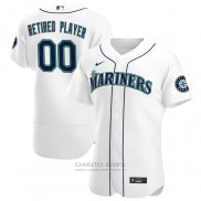 Camiseta Beisbol Hombre Seattle Mariners Primera Pick-A-Player Retired Roster Autentico Blanco