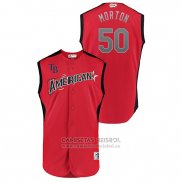 Camiseta Beisbol Hombre Tampa Bay Rays 2019 All Star Workout American League Charlie Morton Rojo