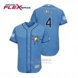 Camiseta Beisbol Hombre Tampa Bay Rays Blake Snell Flex Base Entrenamiento de Primavera 2019 Azul