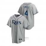 Camiseta Beisbol Hombre Tampa Bay Rays Blake Snell Road Replica Gris