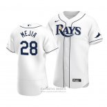 Camiseta Beisbol Hombre Tampa Bay Rays Francisco Mejia Autentico Primera Blanco