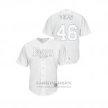 Camiseta Beisbol Hombre Tampa Bay Rays Jose Alvarado 2019 Players Weekend Replica Blanco