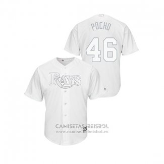 Camiseta Beisbol Hombre Tampa Bay Rays Jose Alvarado 2019 Players Weekend Replica Blanco