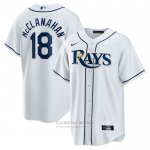 Camiseta Beisbol Hombre Tampa Bay Rays Shane McClanahan Primera Replica Blanco
