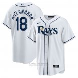 Camiseta Beisbol Hombre Tampa Bay Rays Shane McClanahan Primera Replica Blanco