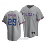 Camiseta Beisbol Hombre Texas Rangers Adrian Beltre Replica Road 2020 Gris