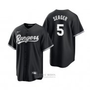 Camiseta Beisbol Hombre Texas Rangers Corey Seager Replica Negro