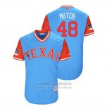 Camiseta Beisbol Hombre Texas Rangers Drew Hutchison 2018 LLWS Players Weekend Hutch Azul