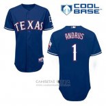 Camiseta Beisbol Hombre Texas Rangers Elvis Andrus 1 Azul Alterno Cool Base
