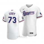 Camiseta Beisbol Hombre Texas Rangers Kyle Cody Autentico Primera Blanco