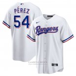 Camiseta Beisbol Hombre Texas Rangers Martin Perez Primera Replica Blanco