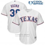 Camiseta Beisbol Hombre Texas Rangers Pete Kozma Blanco Cool Base