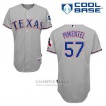 Camiseta Beisbol Hombre Texas Rangers Stolmy Pimentel 57 Gris Cool Base
