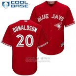 Camiseta Beisbol Hombre Toronto Blue Jays 20 Josh Donaldson Rojo 2017 Cool Base